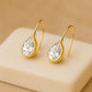 Sterling Silver Teardrop CZ Earrings | 925 Pear Cut Drop Earrings | Elegant Minimalist Bridal Jewelry