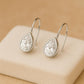 Sterling Silver Teardrop CZ Earrings | 925 Pear Cut Drop Earrings | Elegant Minimalist Bridal Jewelry