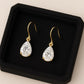 Sterling Silver Teardrop CZ Earrings | 925 Pear Cut Dangle Earrings | Elegant Bridal Drop Jewelry