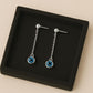 London Blue Topaz Sterling Silver Drop Earrings • December Birthstone