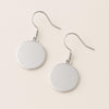 Sterling Silver Disc Earrings • Minimalist Dangle Drops, Polished Coin