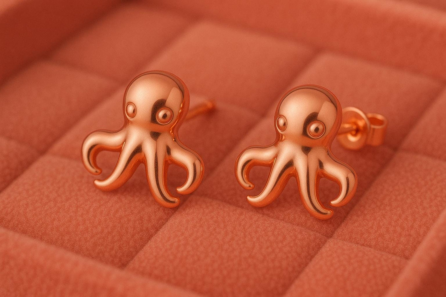 Octopus Stud Earrings 925 Silver | Sea Studs | Minimalist Jewelry | Tiny Earrings for Women & Men