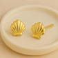 Seashell Stud 925 Silver ewelry | Minimalist Studs | Tiny Sea Shell Earrings for Women & Girls