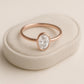 925 Silver Oval CZ Ring • Minimal Bezel Solitaire Ring • Sterling Engagement Style