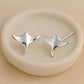 Manta Ray Stud 925 Silver | Stingray Jewelry | Minimalist Sea Life Studs | Tiny Earrings