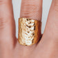 Hammered Ring | Wide Band Textured | Chunky Statement Ring | Modern for Women