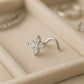 925 Silver Nose Pin • Floral CZ Nose Stud • Sterling Flower • Dainty Jewelry