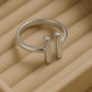 Open Bar 925 Silver | Minimalist Adjustable Ring | Modern Band | Simple Sterling Ring for Women