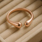 925 Silver Teardrop Ring • Minimalist Open Band Ring • Modern Sculptural  for Women
