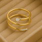 925 Silver Double Coil Ring • Minimalist Spiral Band • Dainty Open Ring for Women