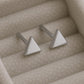 925 Silver Triangle Studs • Minimal Geometric Earrings • Dainty Sterling Studs • Simple Everyday Jewelry