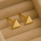 925 Silver Triangle Studs • Minimal Geometric Earrings • Dainty Sterling Studs • Simple Everyday Jewelry