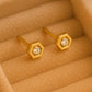 925 Silver Hexagon Studs • CZ Geometric Earrings • Minimal Studs • Dainty Everyday Jewelry •