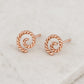 925 Silver Twisted Spiral Stud Earrings • Rope Swirl Minimalist Studs • Dainty for Women
