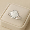 Sterling Silver Four Leaf Clover Ring • Minimalist Good Luck Jewelry