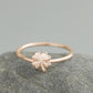 925 Silver Clover Ring • Four Leaf Lucky Ring • Minimalist Dainty Band for Women