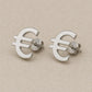 Euro Sign Stud Earrings 925 Silver | Minimalist Currency Symbol Earring | Unisex Jewelry