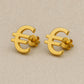 Euro Sign Stud Earrings 925 Silver | Minimalist Currency Symbol Earring | Unisex Jewelry