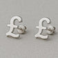 Pound Sign Stud Earrings 925 Silver | UK Currency Symbol | Minimalist Earrings | Unisex Jewelry Gift