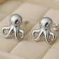 Octopus Stud Earrings 925 Silver | Sea Studs | Minimalist Jewelry | Tiny Earrings for Women & Men