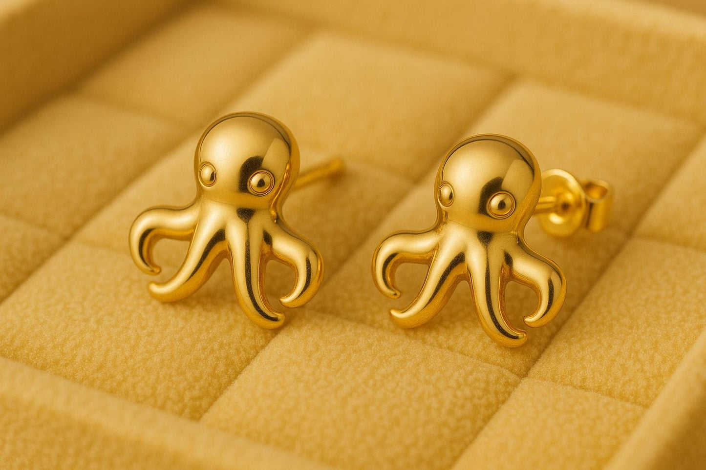 Octopus Stud Earrings 925 Silver | Sea Studs | Minimalist Jewelry | Tiny Earrings for Women & Men