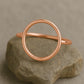 Silver Circle Ring • Open Round Minimalist  • Dainty Modern Sterling Silver Band