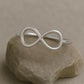 925 Silver Infinity Ring • Minimalist Band • Dainty Silver Love