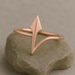 925 Silver Arrow Ring • Minimalist Lightning  • Modern Geometric Silver Band