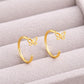 925 Silver Butterfly Ear Cuff | Minimal Open Hoop Earrings | Butterfly Jewelry | Gift for Her