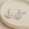 Anchor Stud 925 Silver Jewelry | Minimalist Studs | Tiny Sailor Earrings for Women & Girls