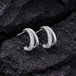925 Silver CZ Huggie Earrings | Minimal Half Hoop | Everyday Luxury Jewelry | Gift for Her