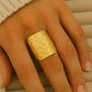 Hammered Silver Ring 925 | Wide Band Statement Ring | Textured Chunky | Modern