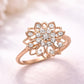 925 Silver Flower Halo Ring | CZ Floral Cluster | Dainty Statement Ring | Gift for Her