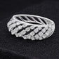 925 Silver CZ Statement Ring | Sparkling Wave Ring | Elegant Band | Gift for Her