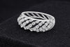 925 Silver CZ Statement Ring | Sparkling Wave Ring | Elegant Band | Gift for Her