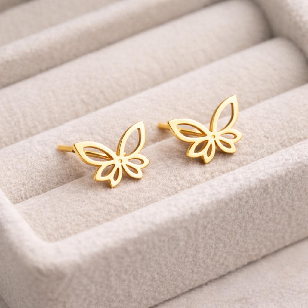 925 Silver Butterfly Stud | Minimal Jewelry | Dainty Silver Studs | Everyday Earrings | Gift for Her