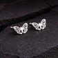 925 Silver Butterfly Stud, Minimal Butterfly Studs, Tiny Earrings,