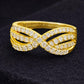 925 Silver Infinity Ring, CZ Twist Band, Sparkling  Ring, Eternity Style, Gift for Her