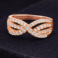 925 Silver Infinity Ring, CZ Twist Band, Sparkling  Ring, Eternity Style, Gift for Her