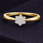 925 Sterling Silver Flower Cluster Ring CZ Diamond Promise Ring Gift