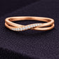 925 Sterling Silver Twisted Ring CZ Diamond Infinity Wedding Band