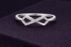 925 Sterling Silver Infinity Ring CZ Diamond Geometric Band