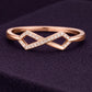 925 Sterling Silver Infinity Ring CZ Diamond Geometric Band