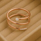 925 Silver Double Coil Ring • Minimalist Spiral Band • Dainty Open Ring for Women