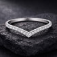Chevron CZ Ring 925 Silver | V Shape Wedding Band | Minimal Stacking Ring | Dainty Diamond Look