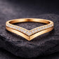 Double Chevron CZ Ring 925 Silver | V Shape Wedding Band | Stacking Ring | Minimal Diamond Look