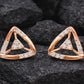 Triangle CZ Stud Earrings 925 Silver | Geometric Studs | Minimal Earrings | Dainty Diamond Look