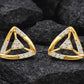 Triangle CZ Stud Earrings 925 Silver | Geometric Studs | Minimal Earrings | Dainty Diamond Look