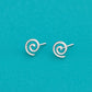 925 Silver Spiral Stud Earrings • Minimalist Swirl Earrings • Everyday Jewelry