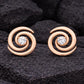 Spiral CZ Stud Earrings 925 Silver | Swirl Studs | Minimal Earrings | Dainty Diamond Look